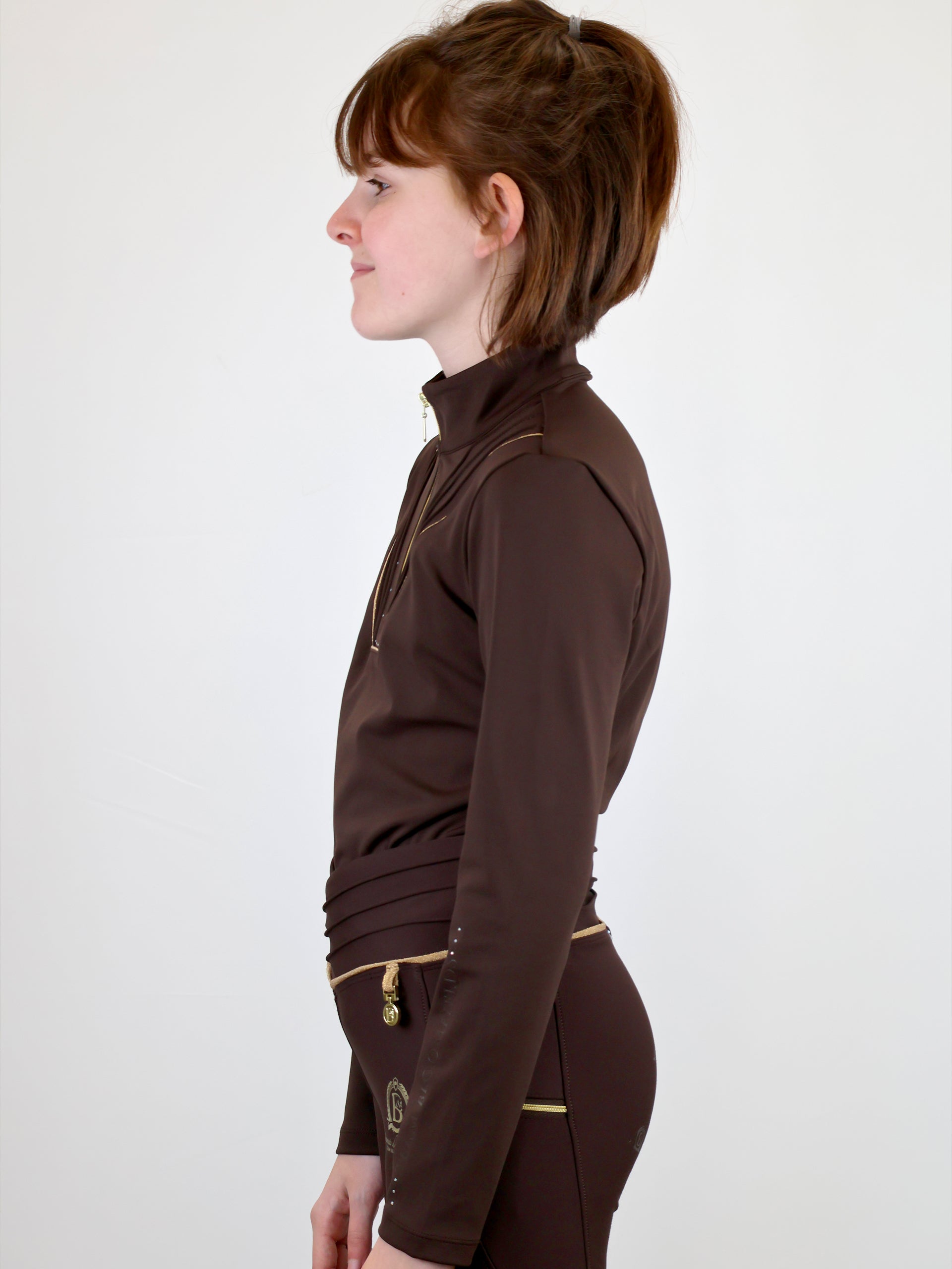 Kids Maya Chocolate Pleated Base Layer