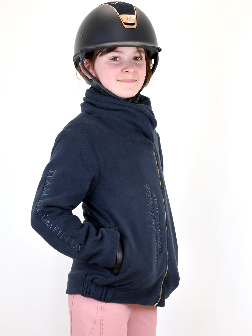Kids Selena Navy Fleece Jacket