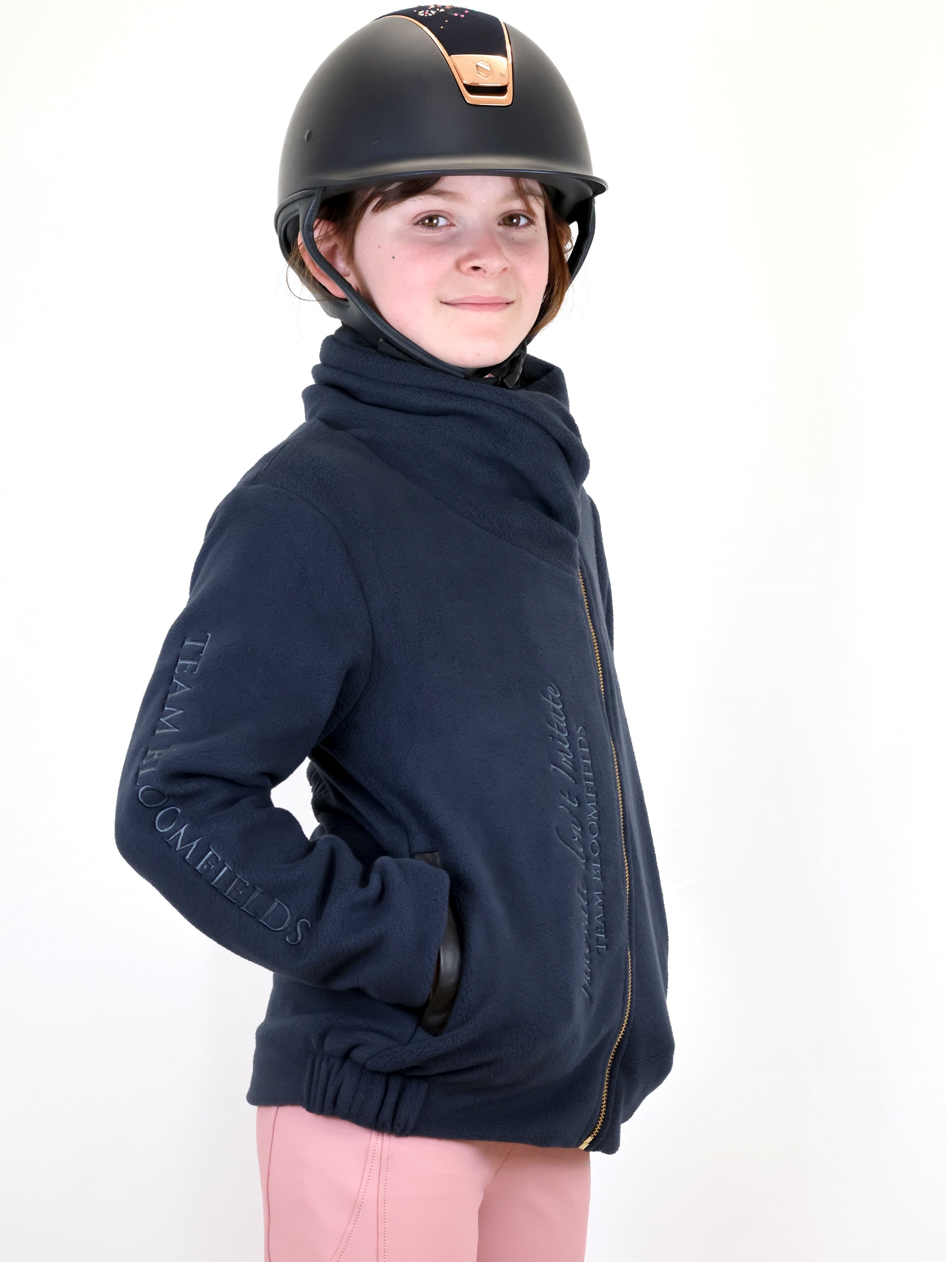 Kids Selena Navy Fleece Jacket