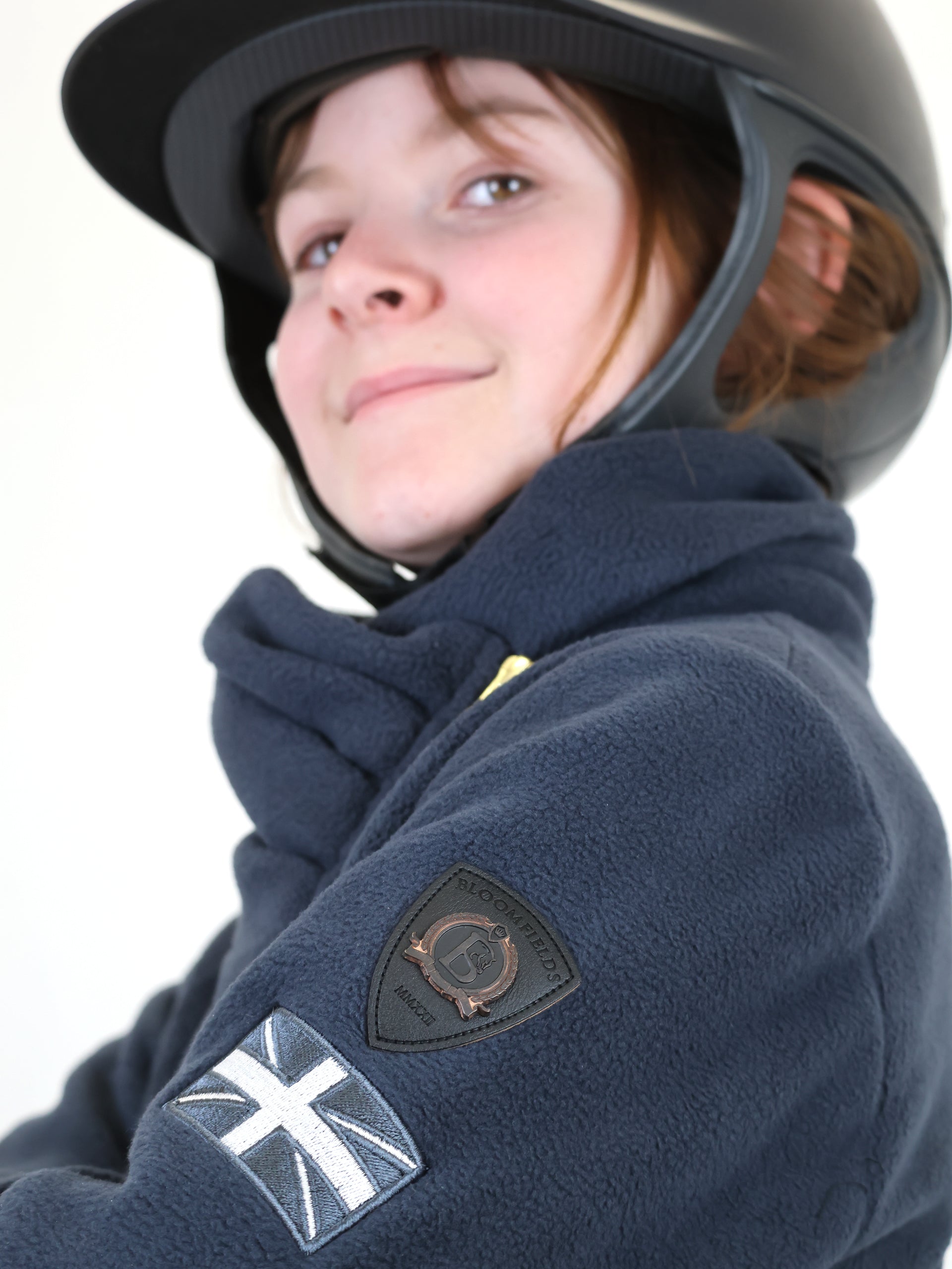 Kids Selena Navy Fleece Jacket