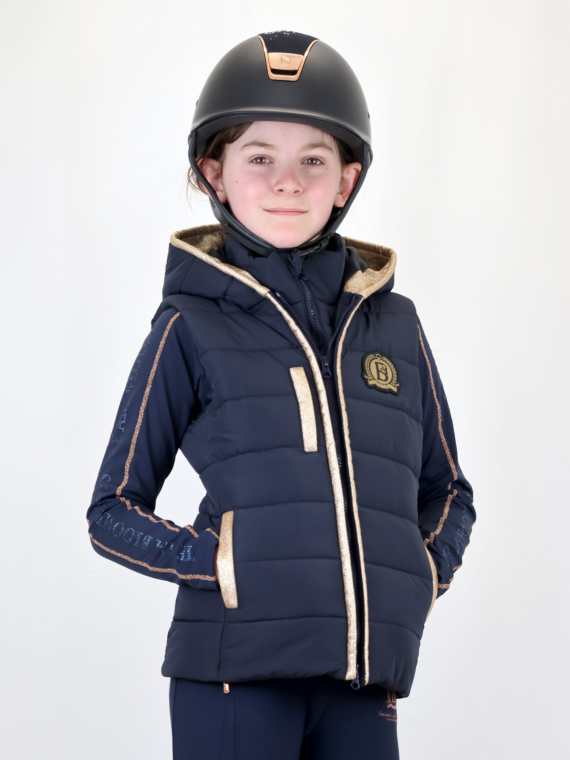 Kids Legacy Navy & Champagne Gilet