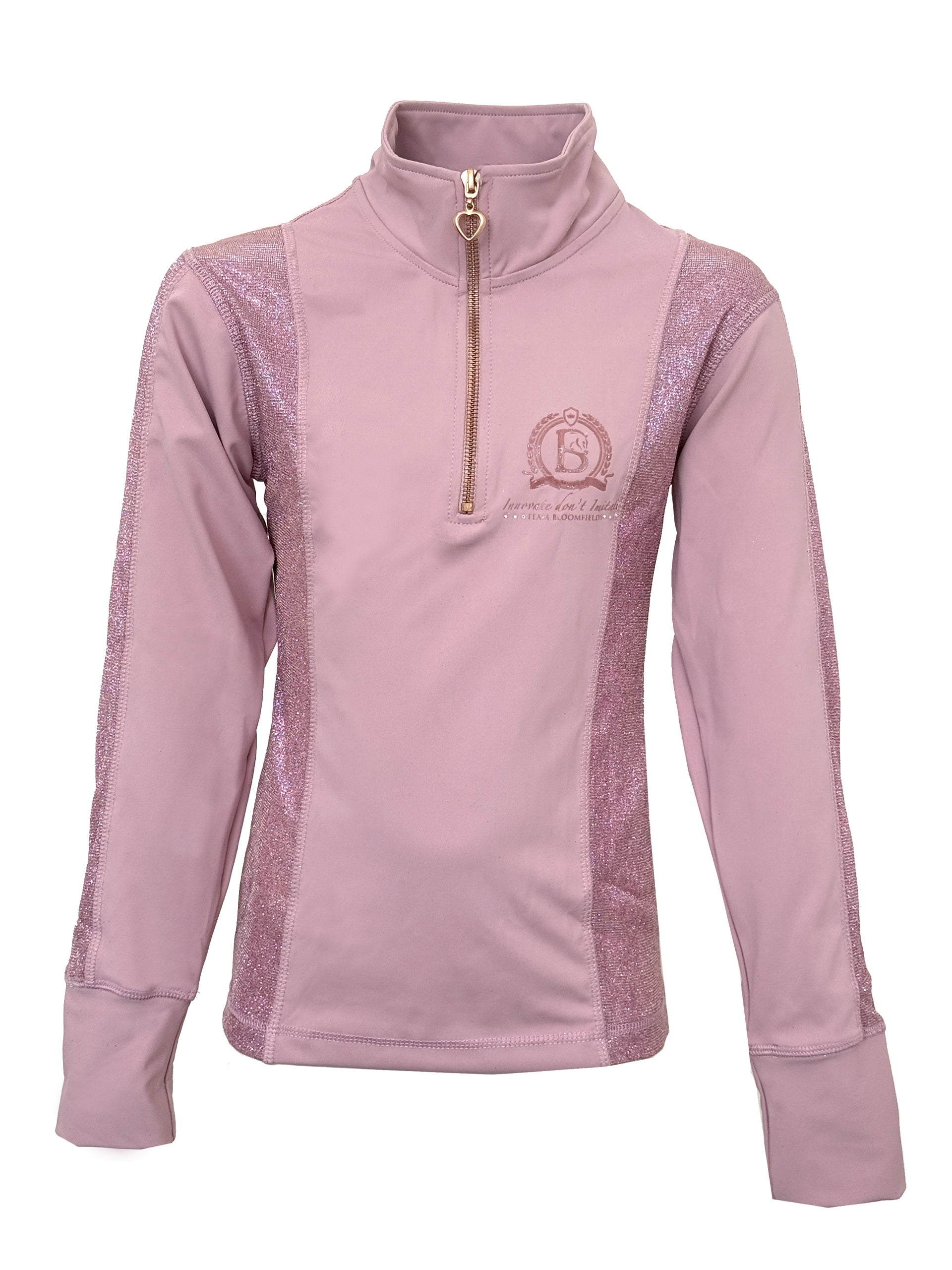 Kids Glimmer Pink Base Layer With Long Sleeves