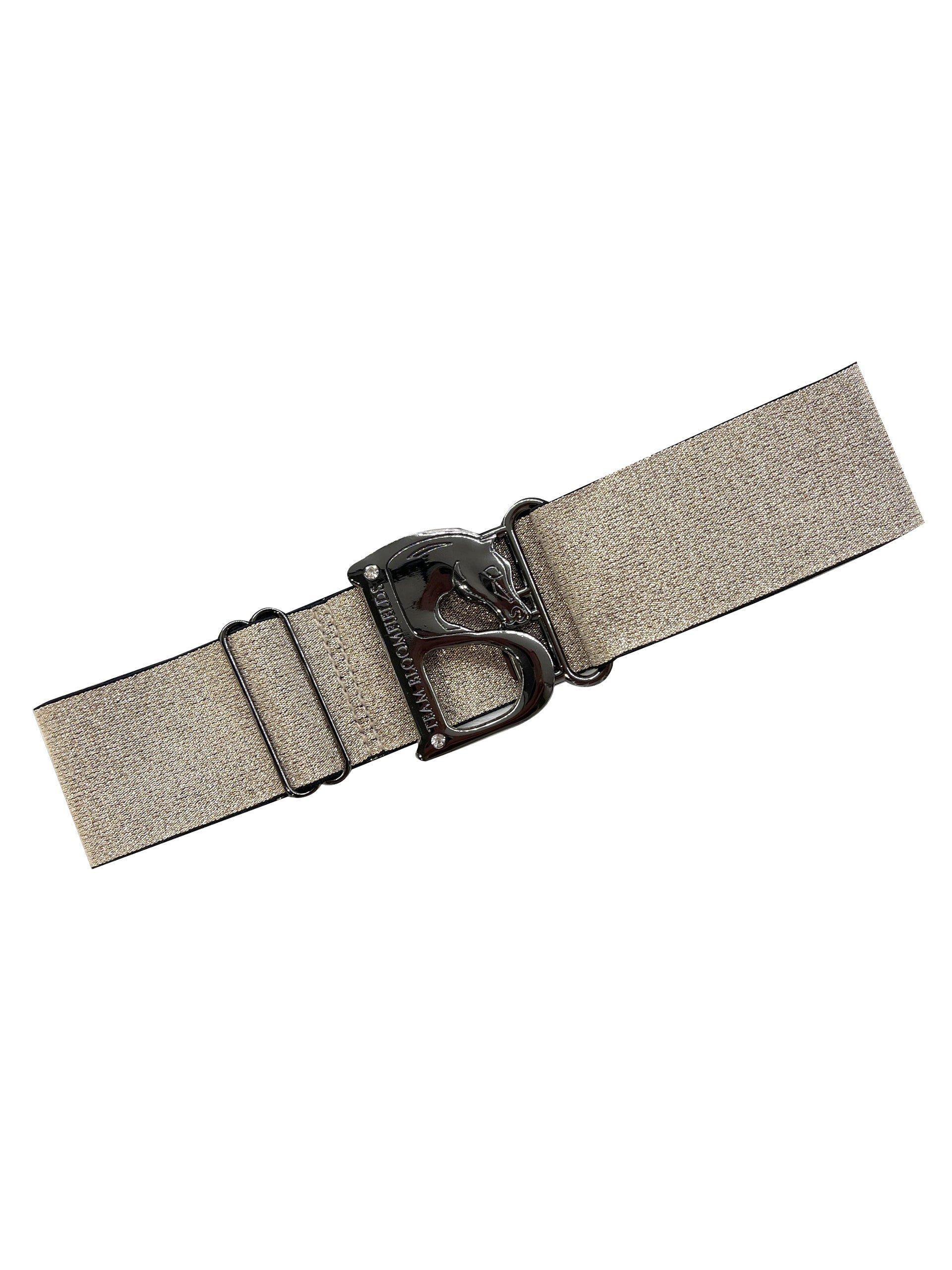 Belt - Metallic Gold With Black B