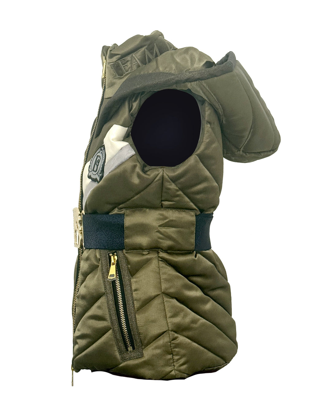 Kids Ella Olive Hooded Gilet