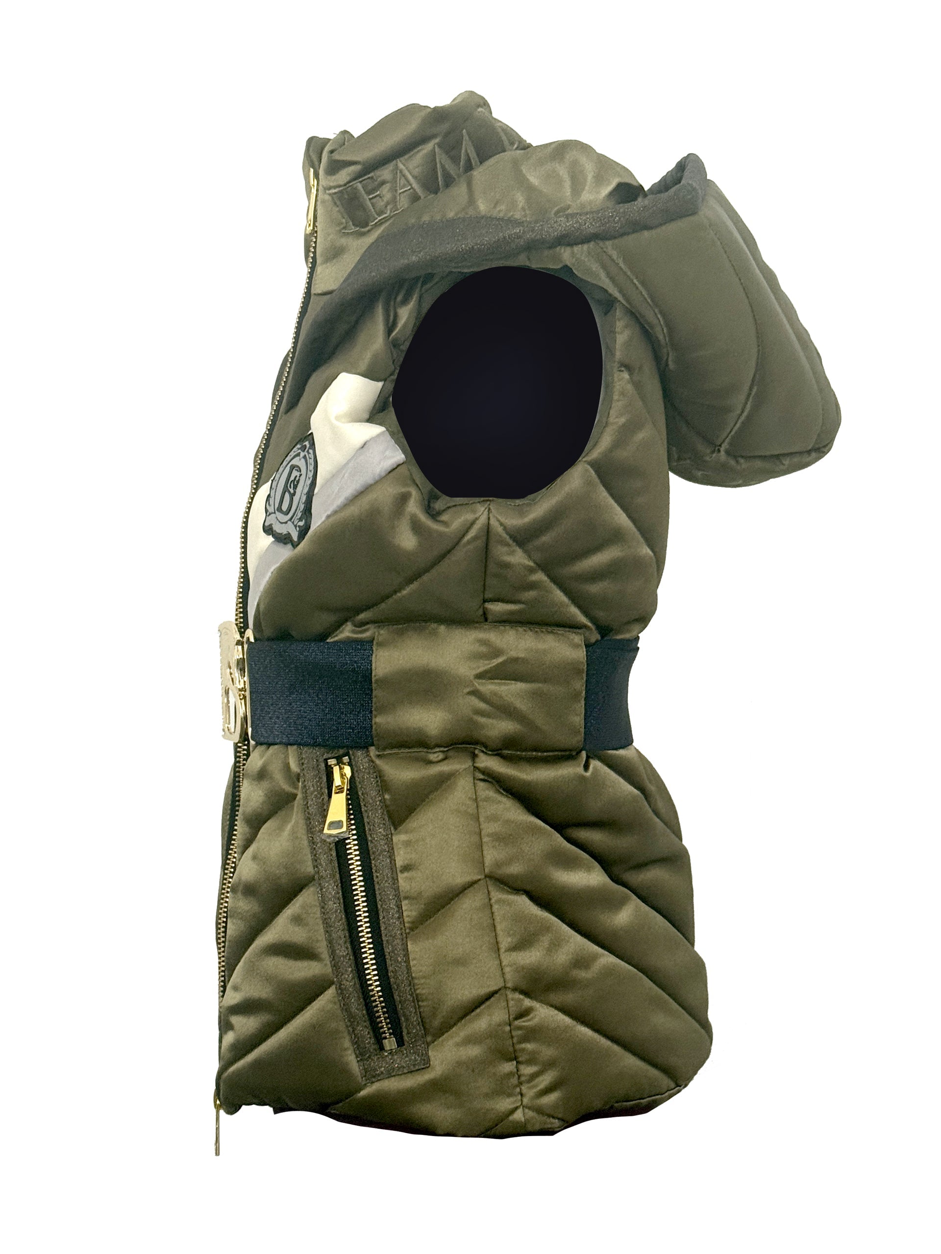 Kids Ella Olive Hooded Gilet