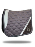 Saddle Pad - Grey & Sparkle White Dressage