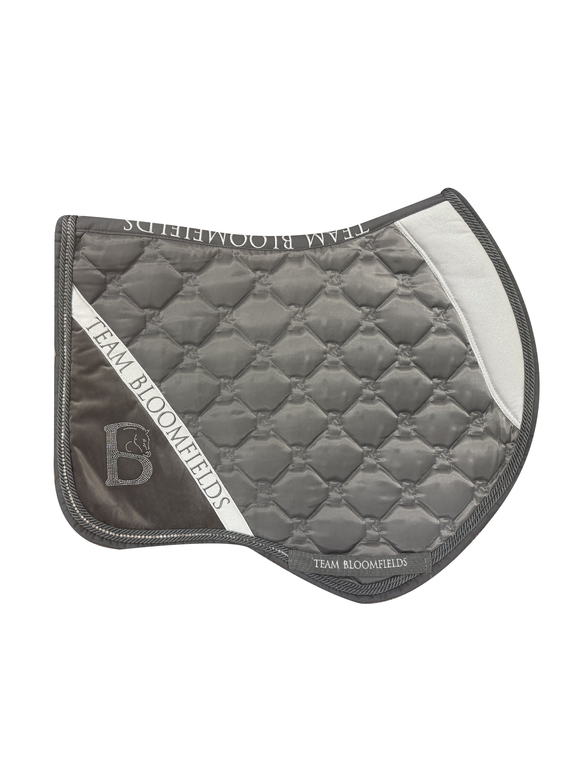 Saddle Pad - Grey & Sparkle White Jump