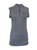 Leonora Grey Leopard Print sleeveless Base Layer