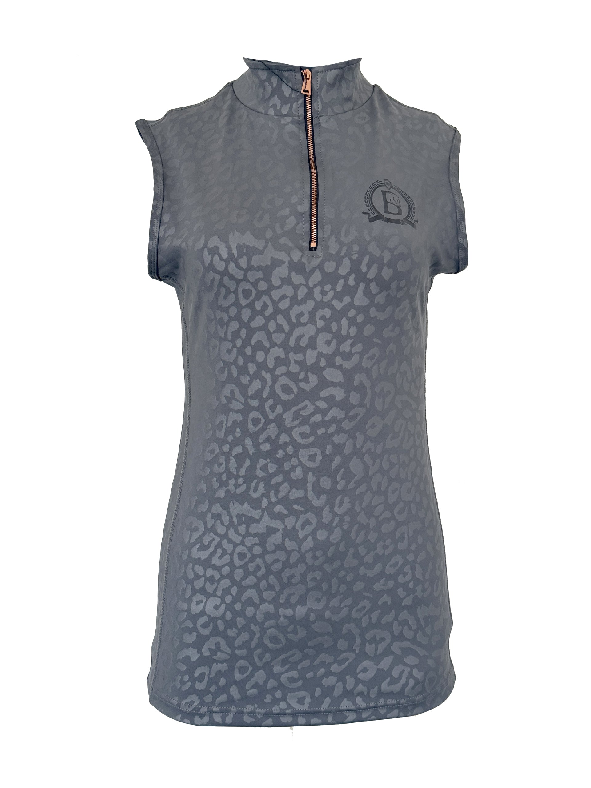 Leonora Grey Leopard Print sleeveless Base Layer