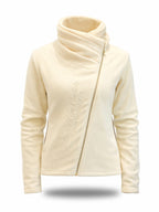 Selena Winter white Fleece Jacket