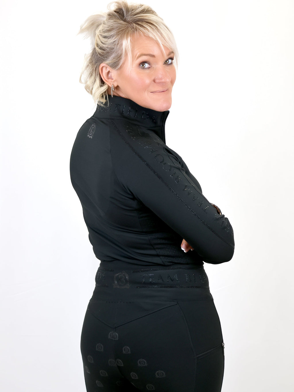 Celeste Black Crystal Leggings