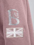 Kids Amelia Heather Cross Necked Hoodie