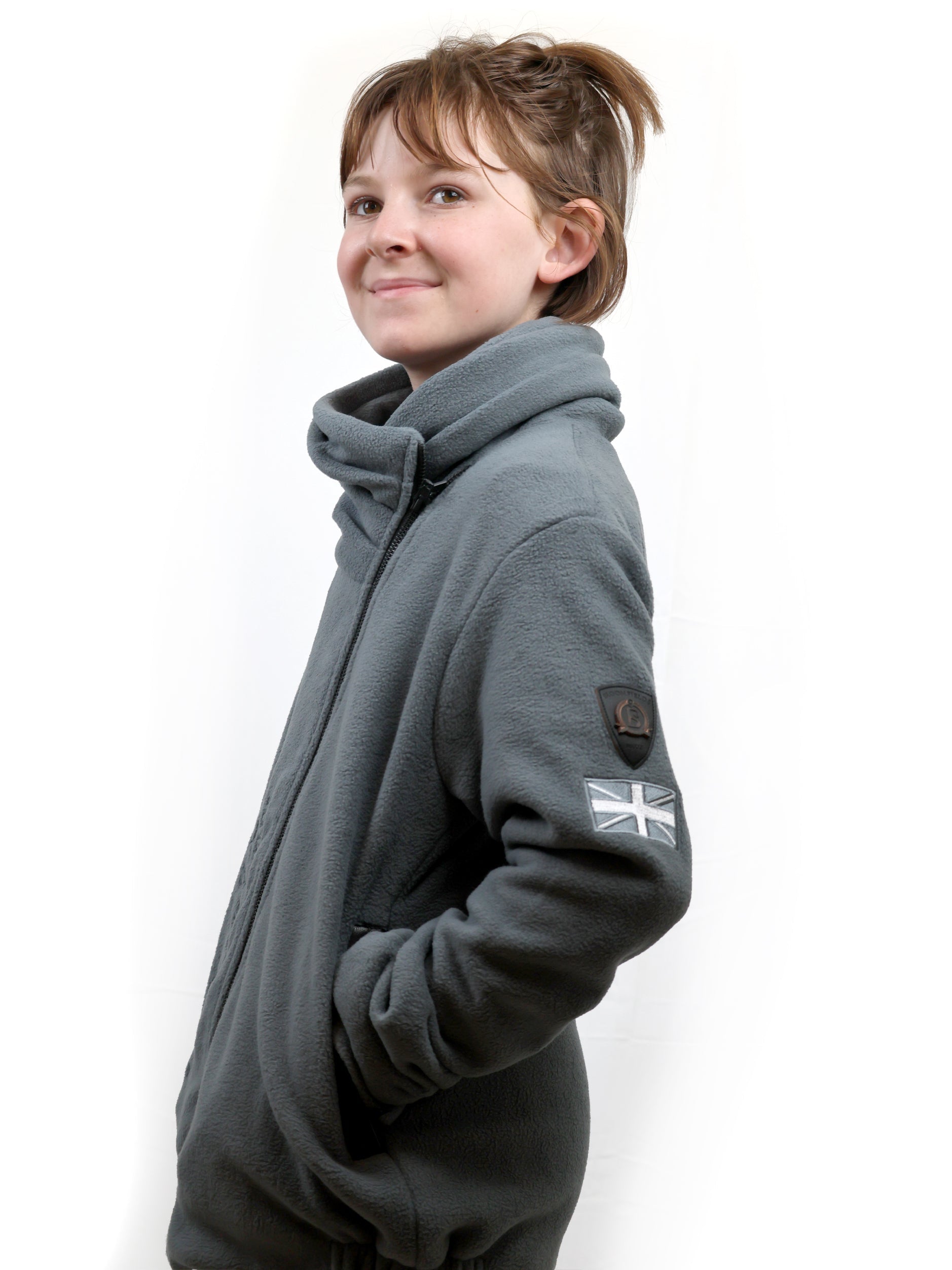 Kids Selena Grey Fleece Jacket
