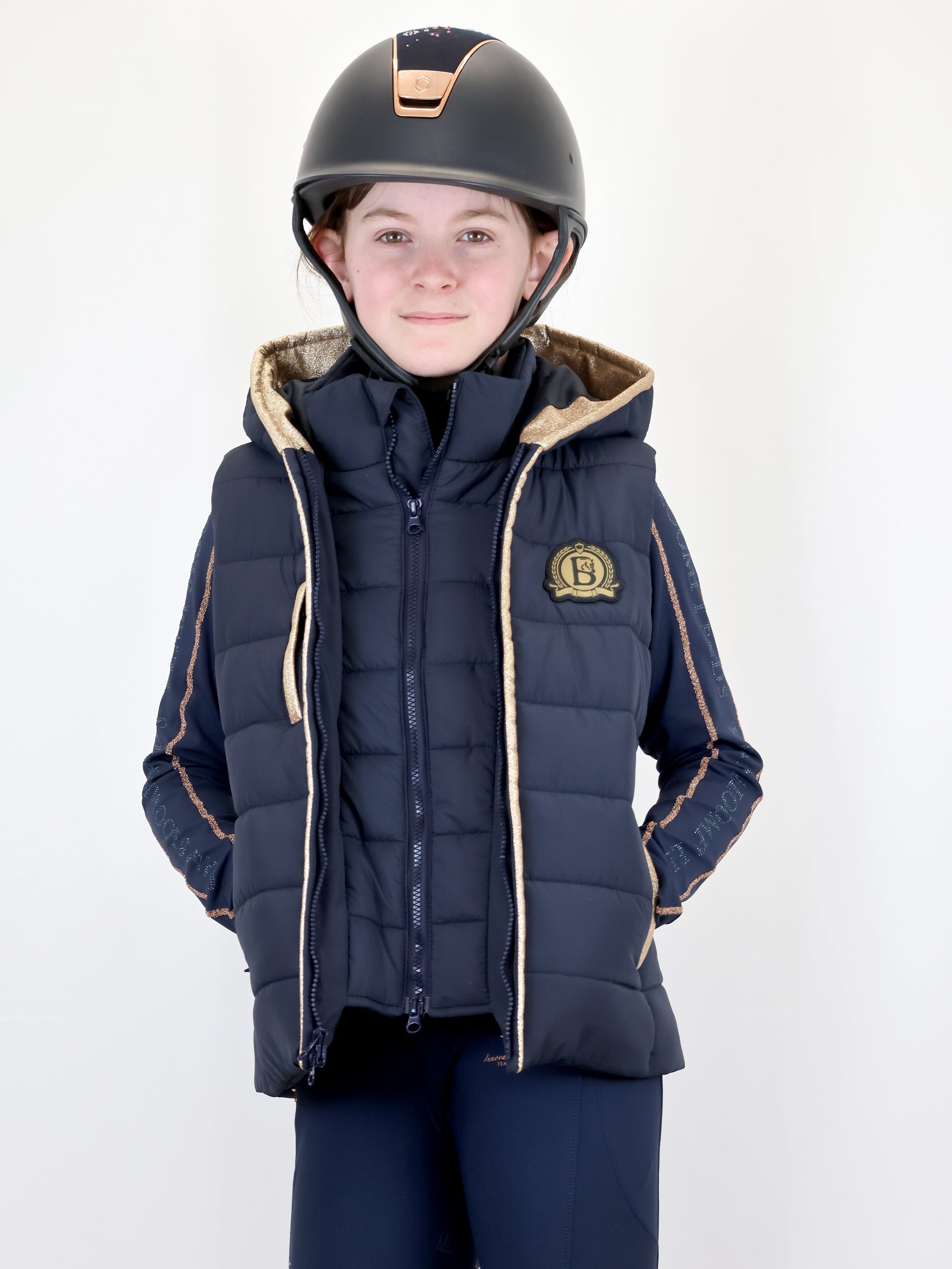Kids Legacy Navy & Champagne Gilet