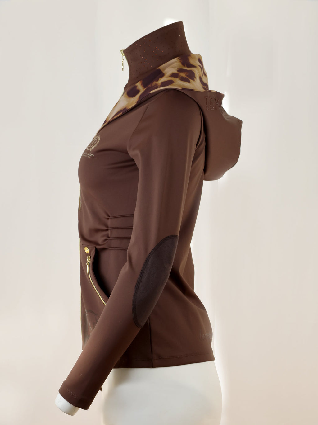 Kids Brown Jacket & Leopard Detail