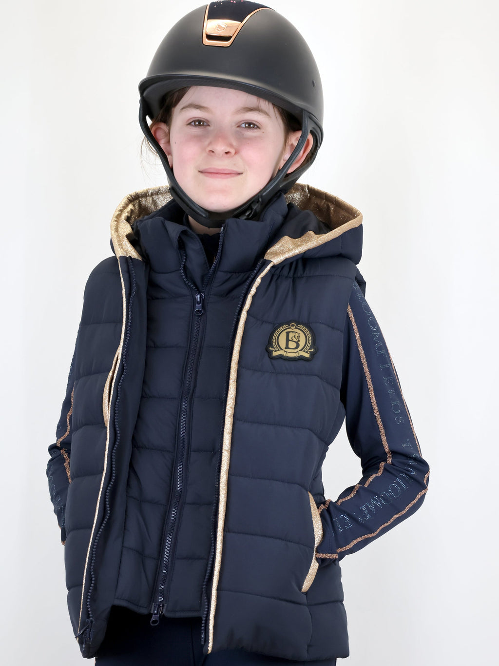 Kids Legacy Navy & Champagne Gilet