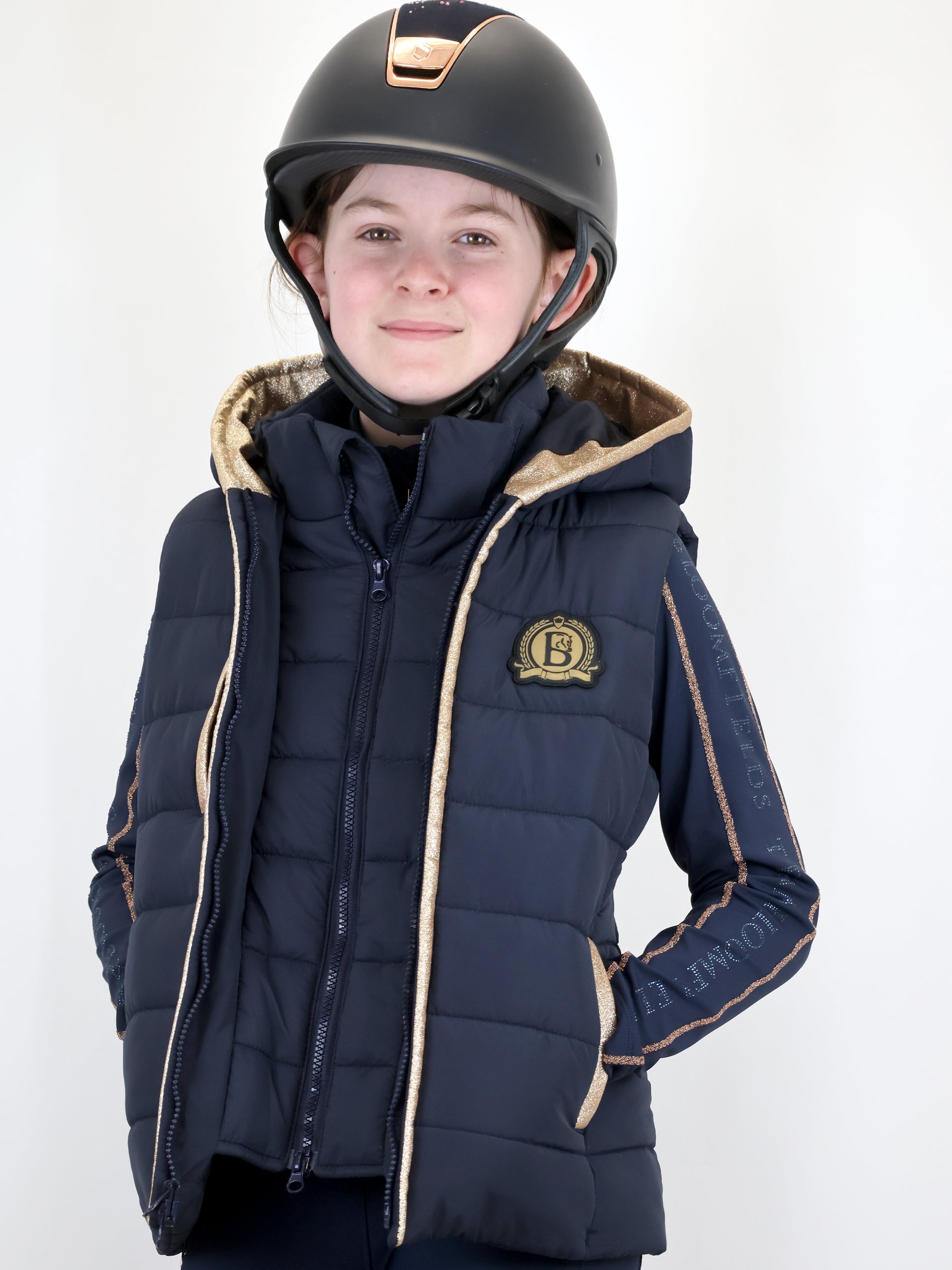 Kids Legacy Navy & Champagne Gilet