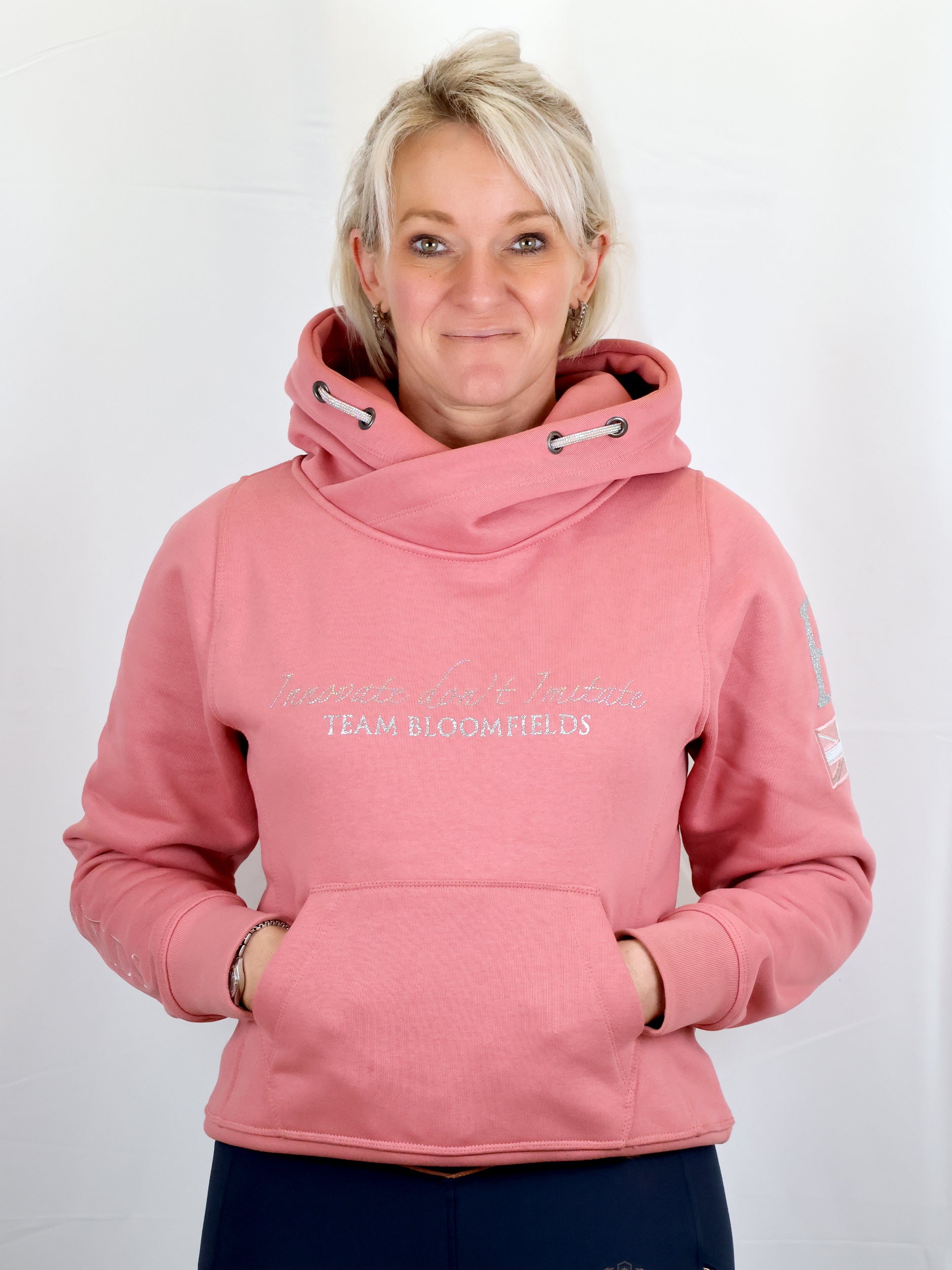 Amelia Apricot Cross Necked Hoodie