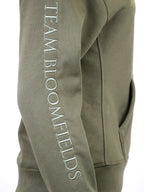Amelia Sage & Gold Cross Necked Hoodie
