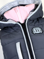 Legacy Dark Grey & Pink Gilet
