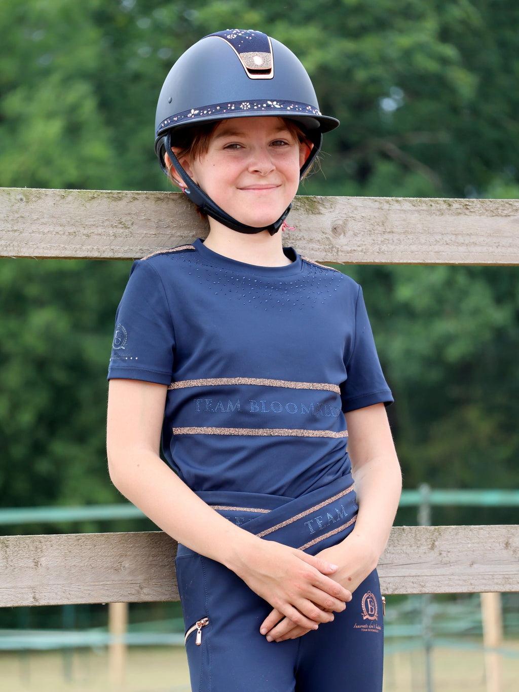 Kids Callie Navy Crystal T-Shirt