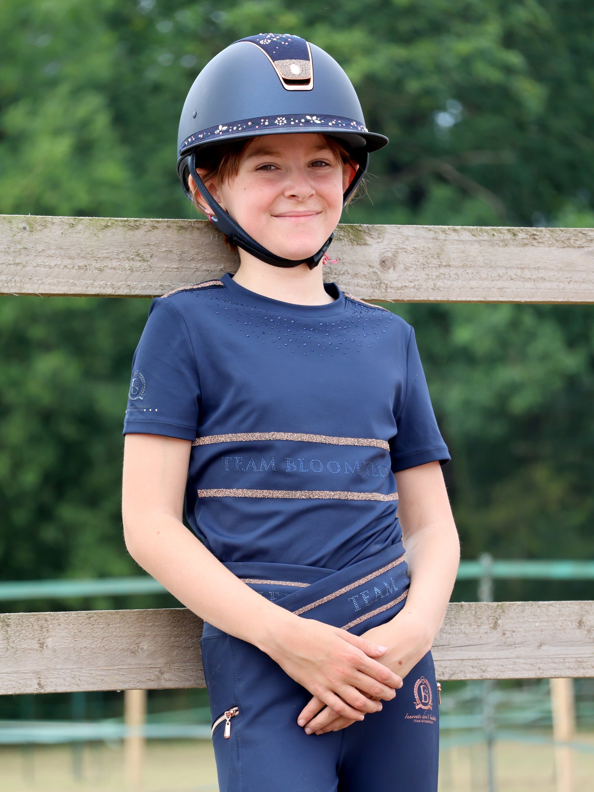 Kids Callie Navy Crystal T-Shirt