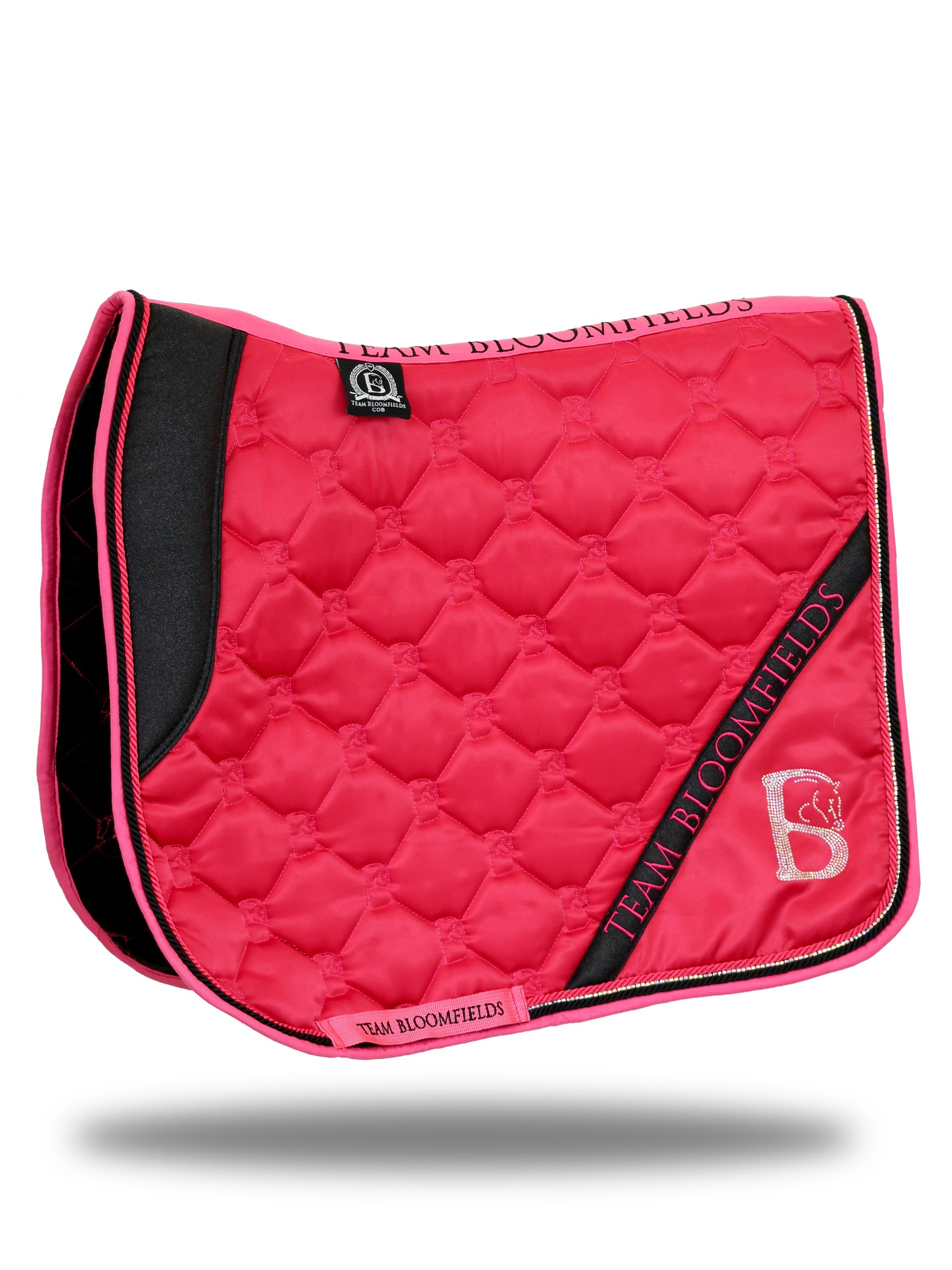 Saddle Pad - Hot Pink & Black Glitter Dressage