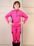 Kids Hot Pink & Black Leggings