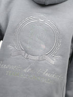 Kids Amelia Denim Grey Cross Necked Hoodie