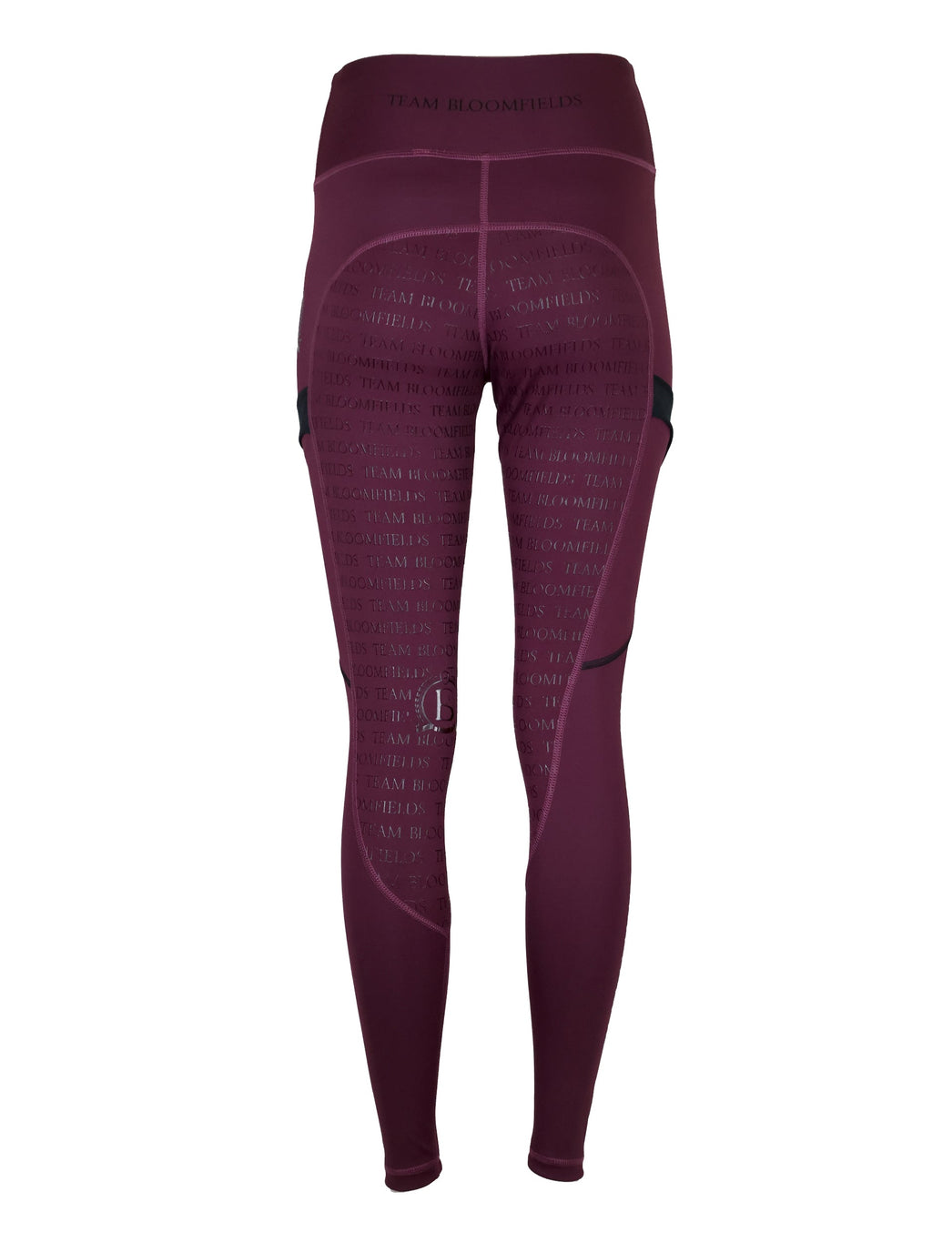 Leonora Plum & Black Full Silicone Seat Riding Leggings