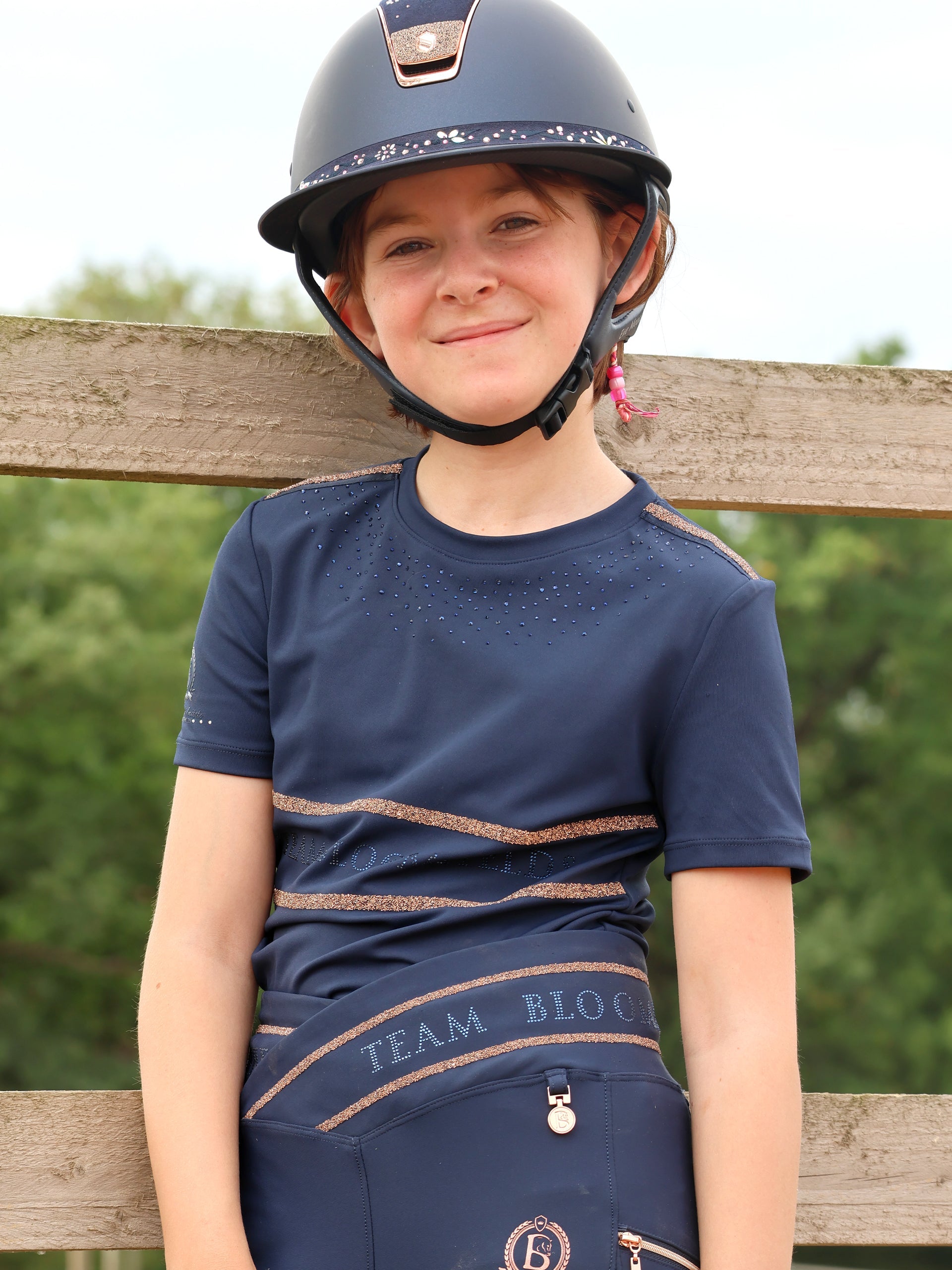 Kids Callie Navy Crystal T-Shirt