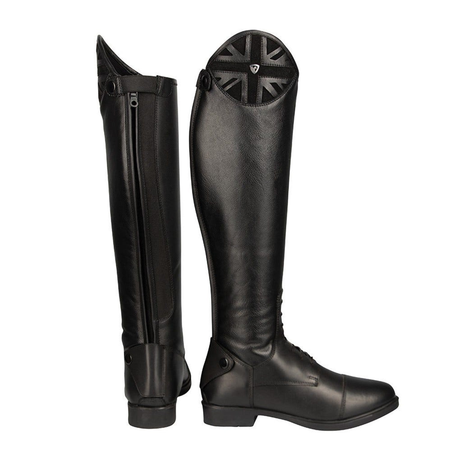 HY EQUESTRIAN UNION JACK RIDING BOOTS BLACK