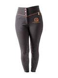 Isla Navy Ultra High Pleated Breeches With Rose Gold &  Diamanté Detailing