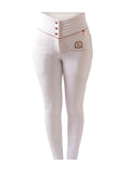 Isla White Ultra High Pleated Breeches With Rose Gold & Diamanté Detailing