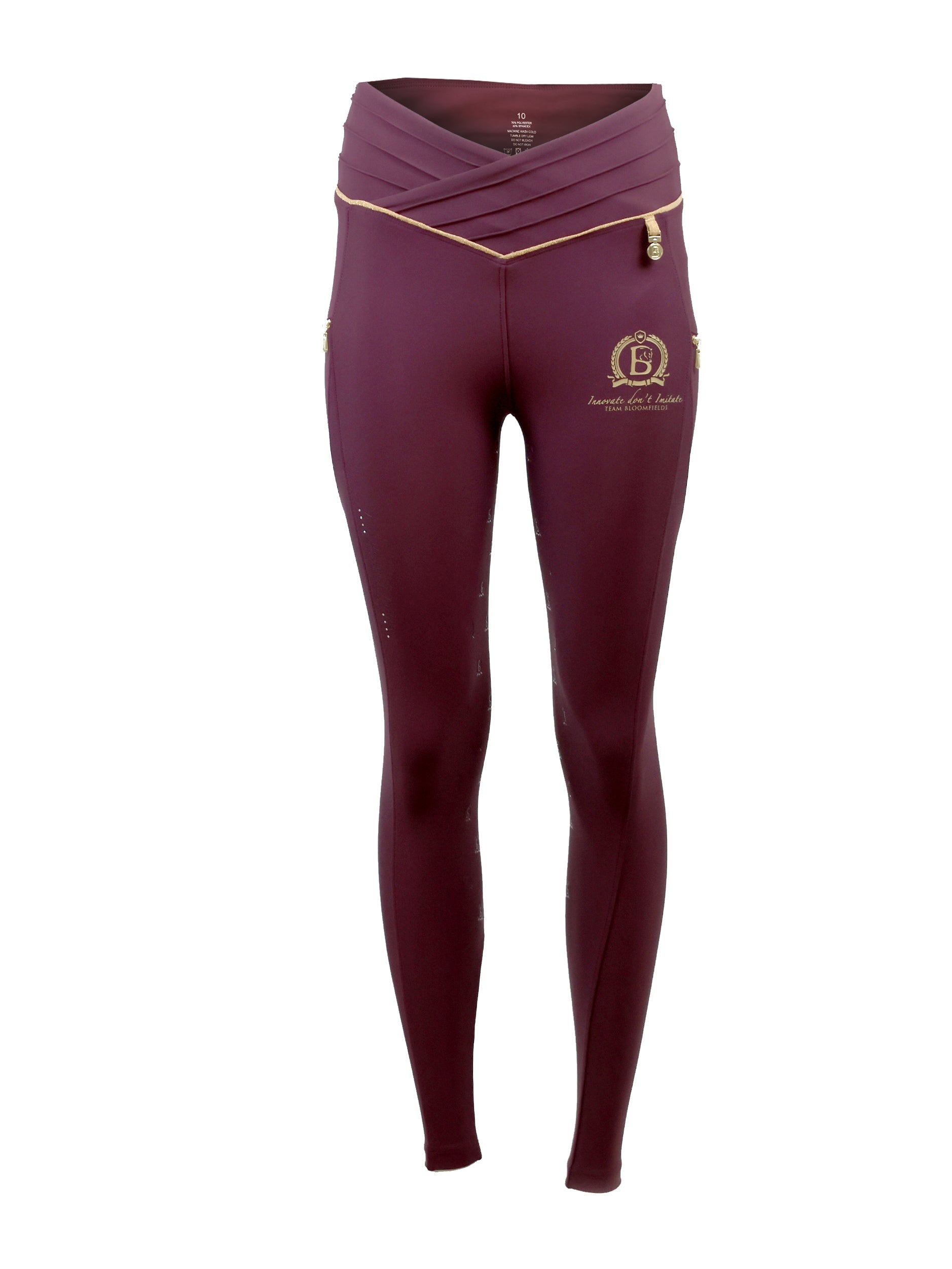 Kids Maya Mulberry Pleated Leggings