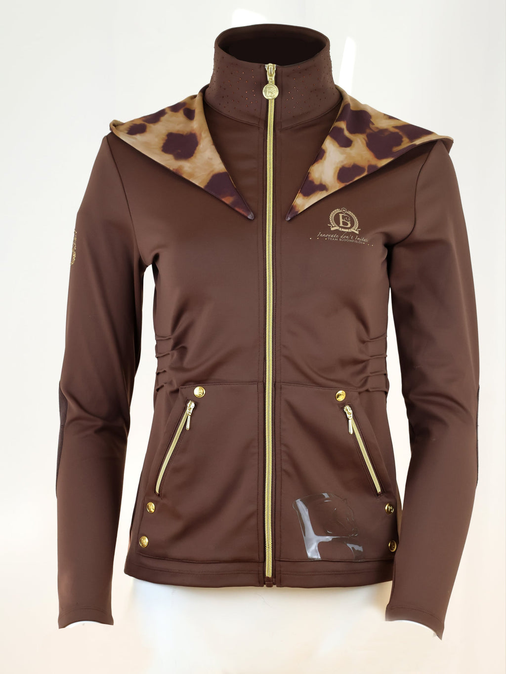 Kids Brown Jacket & Leopard Detail