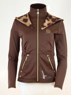 Kids Brown Jacket & Leopard Detail