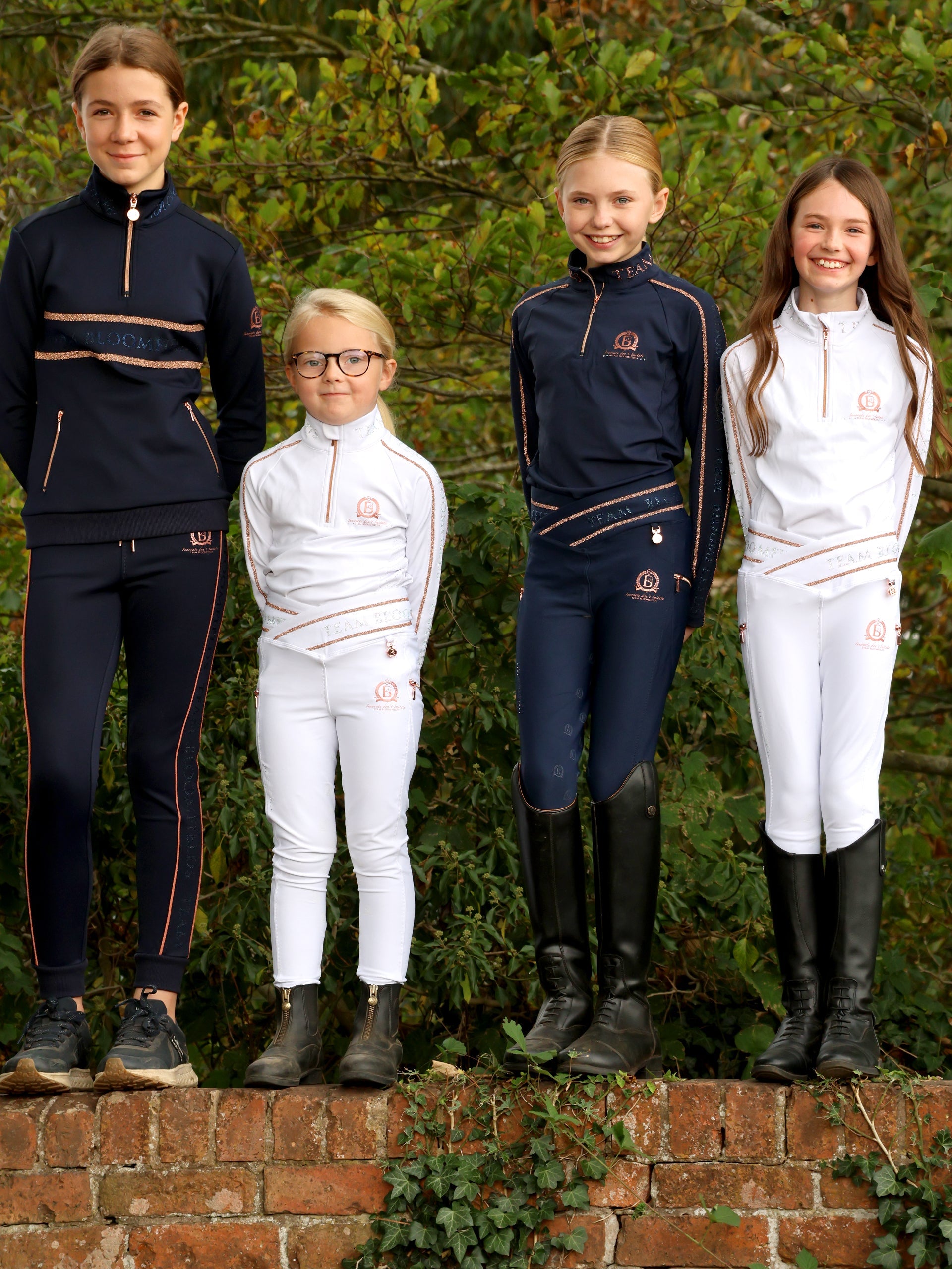 Kids Chloe White Crystal Base Layer With Long Sleeves