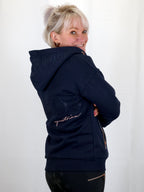 Luna - Rhinestone Logo Hoodie in Navy