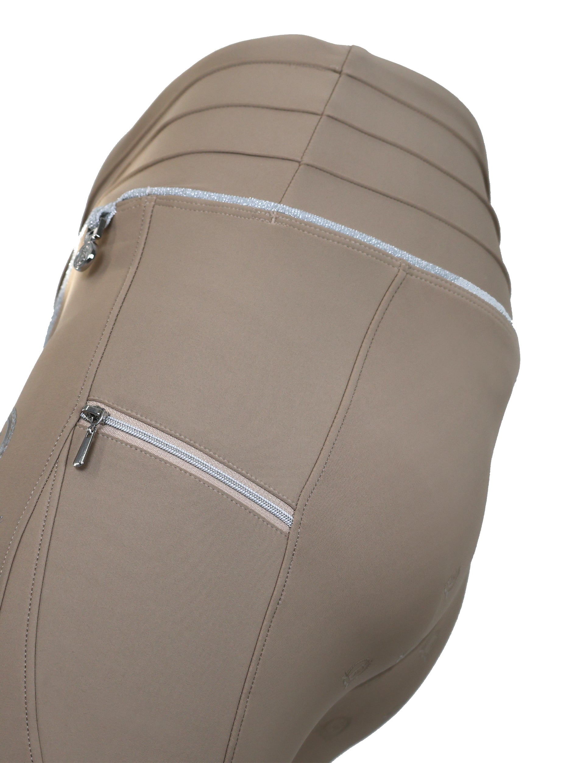 Kids Maya Beige Pleated leggings