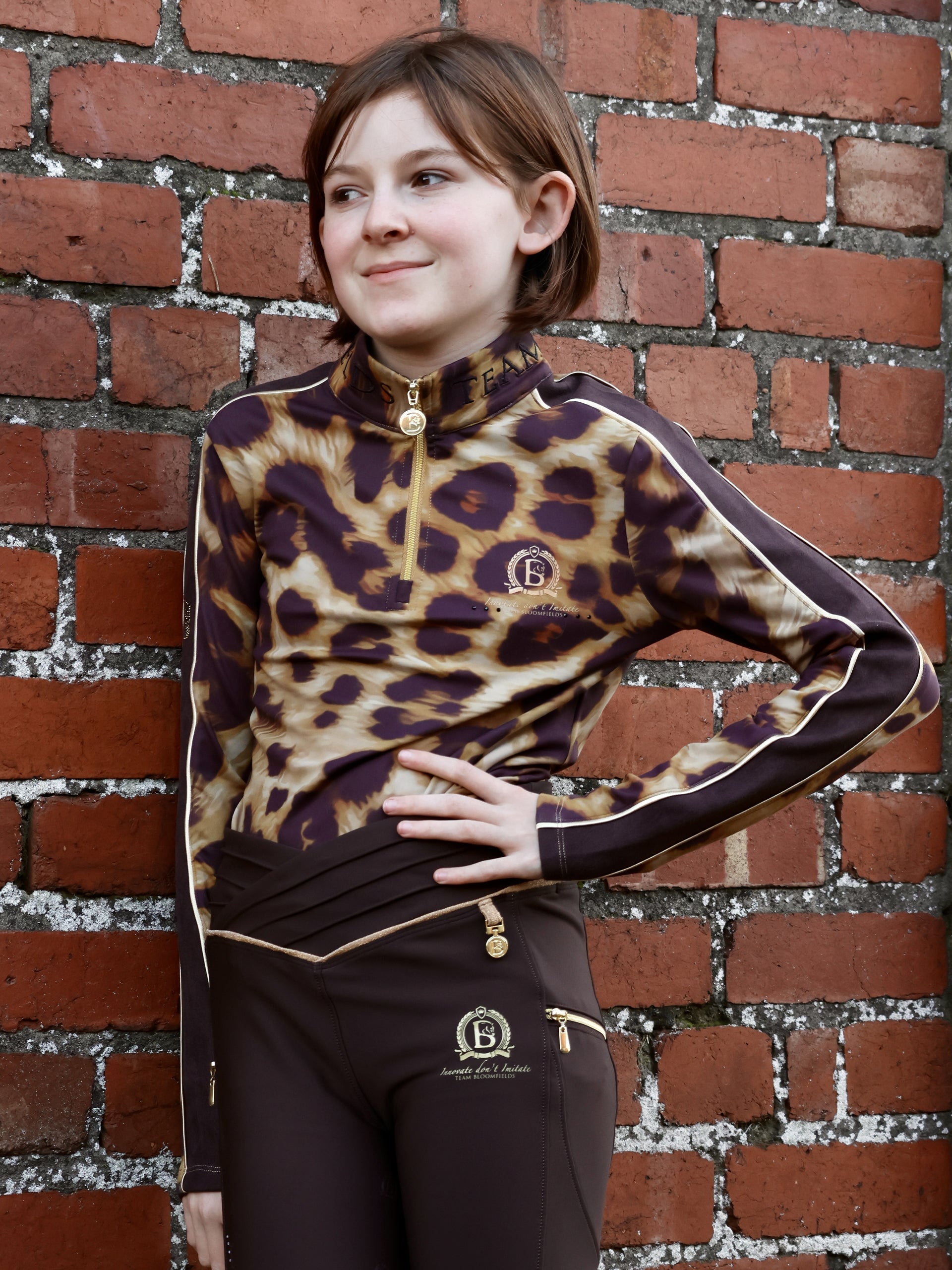 Kids Leopard Print Long Sleeve Base Layer