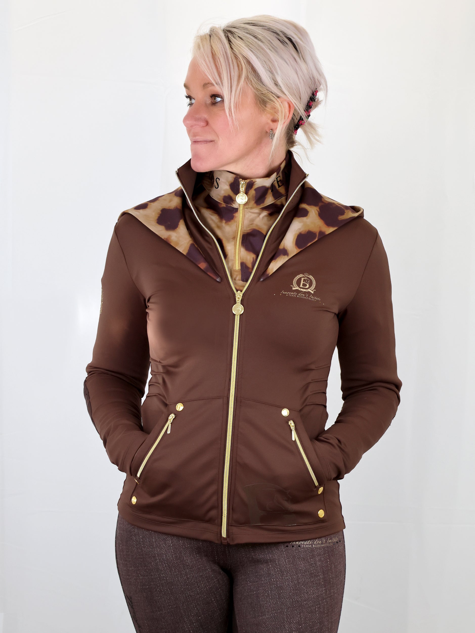 Brown Jacket & Leopard Detail