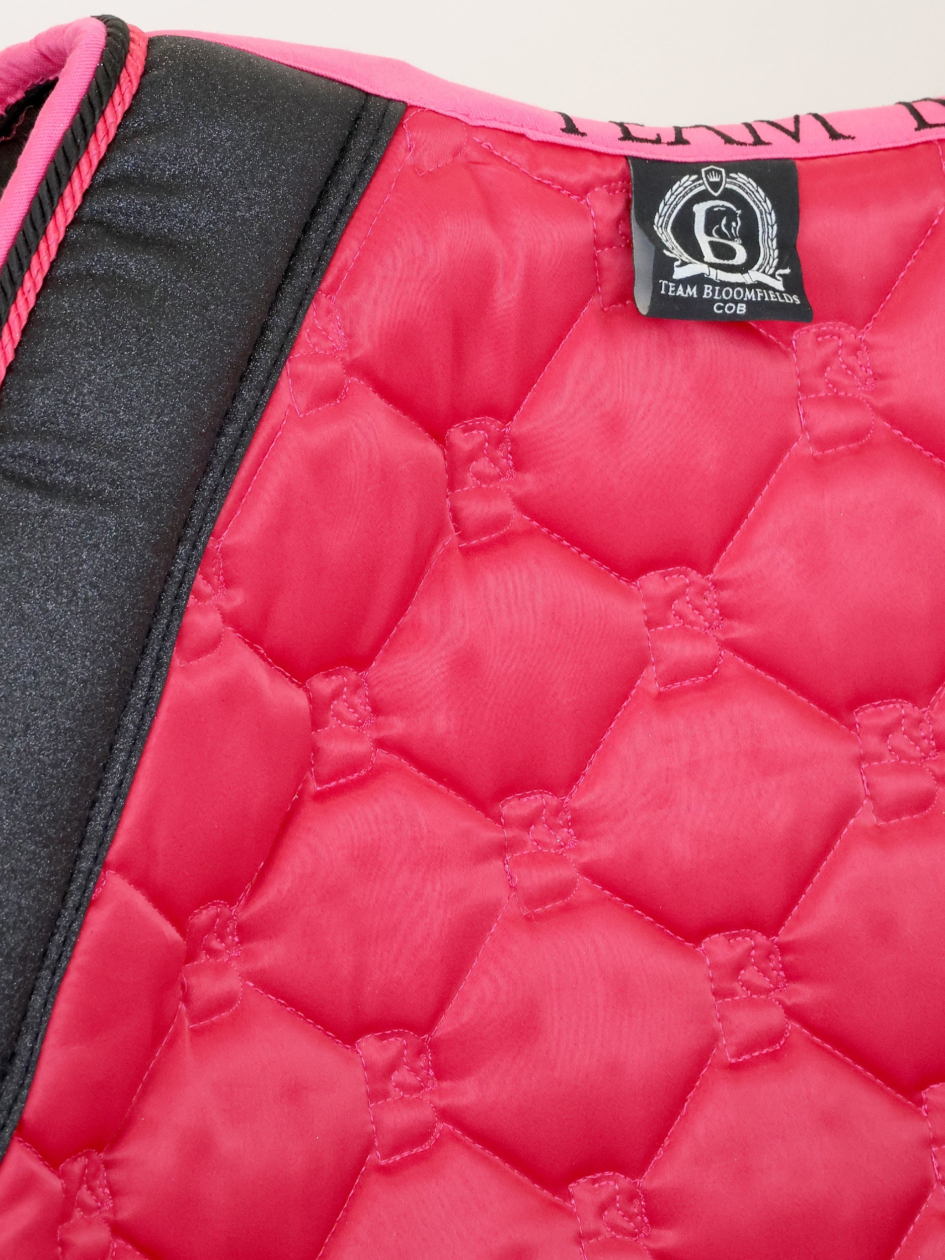 Saddle Pad - Hot Pink & Black Glitter Jump