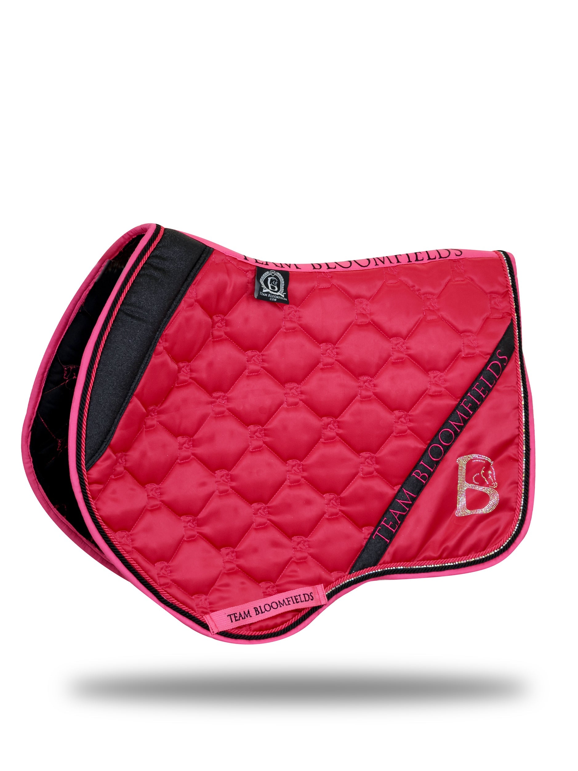 Saddle Pad - Hot Pink & Black Glitter Jump