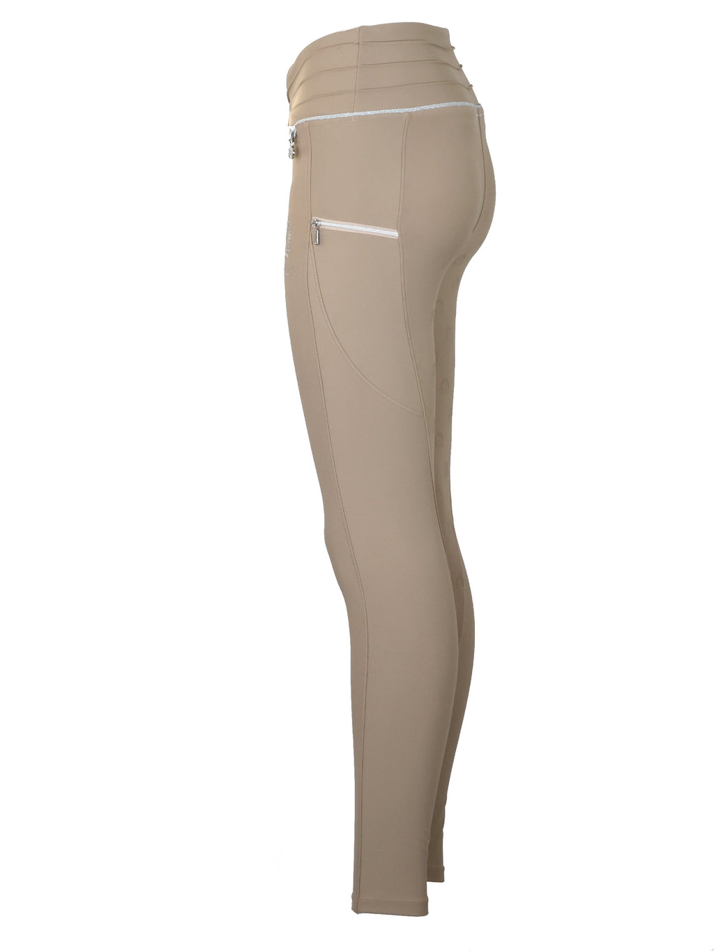 Kids Maya Beige Pleated leggings