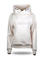 Amelia Winter White & Rhinestones Cross Necked  Hoodie