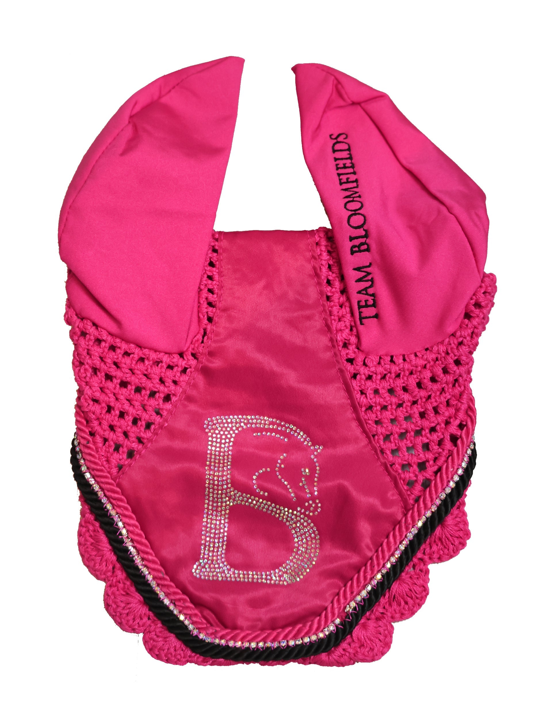Bonnet - Hot Pink & Black Glitter