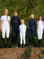 Kids Camille Crystal in Navy Quarter Zip Top