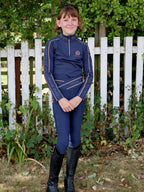 Kids Celeste Navy Crystal leggings