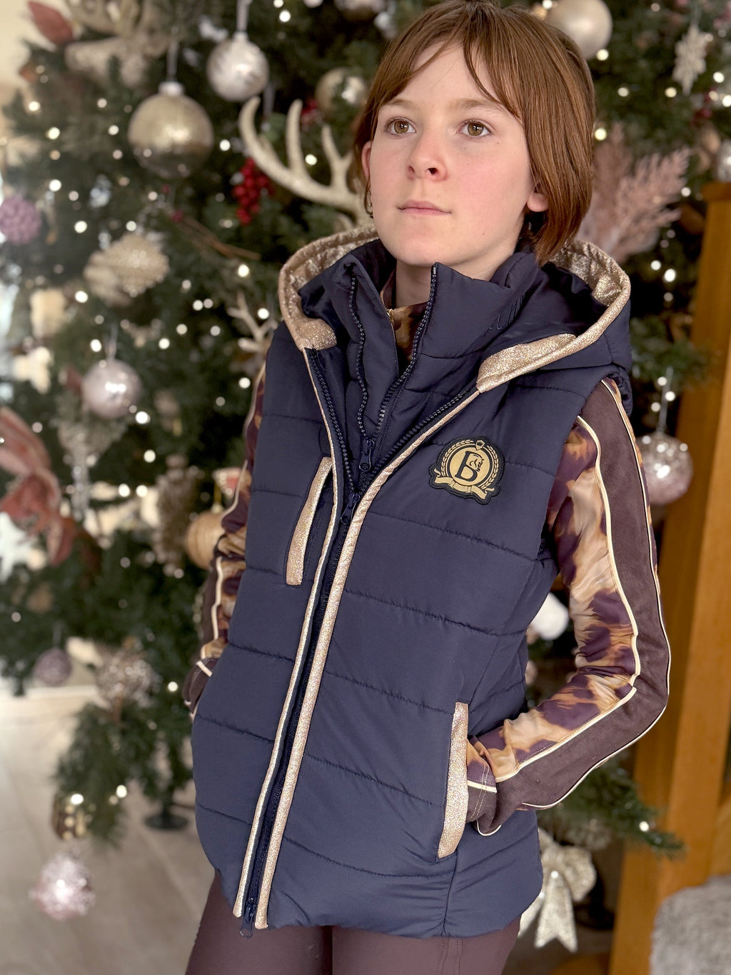 Legacy Navy & Champagne Gilet